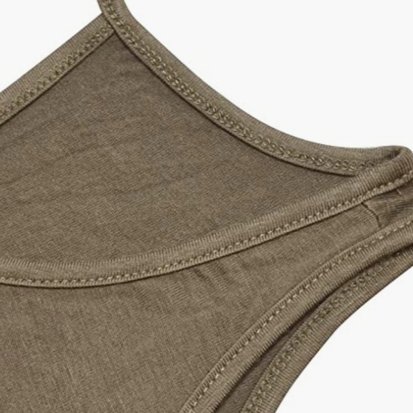 𝅺Olive Green Cold Shoulder Top - Picture 5 of 5